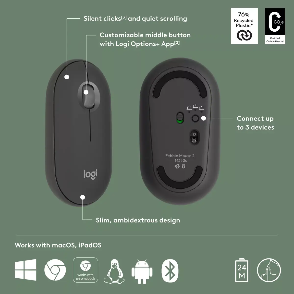 Pele Logitech M350S Photo 8
