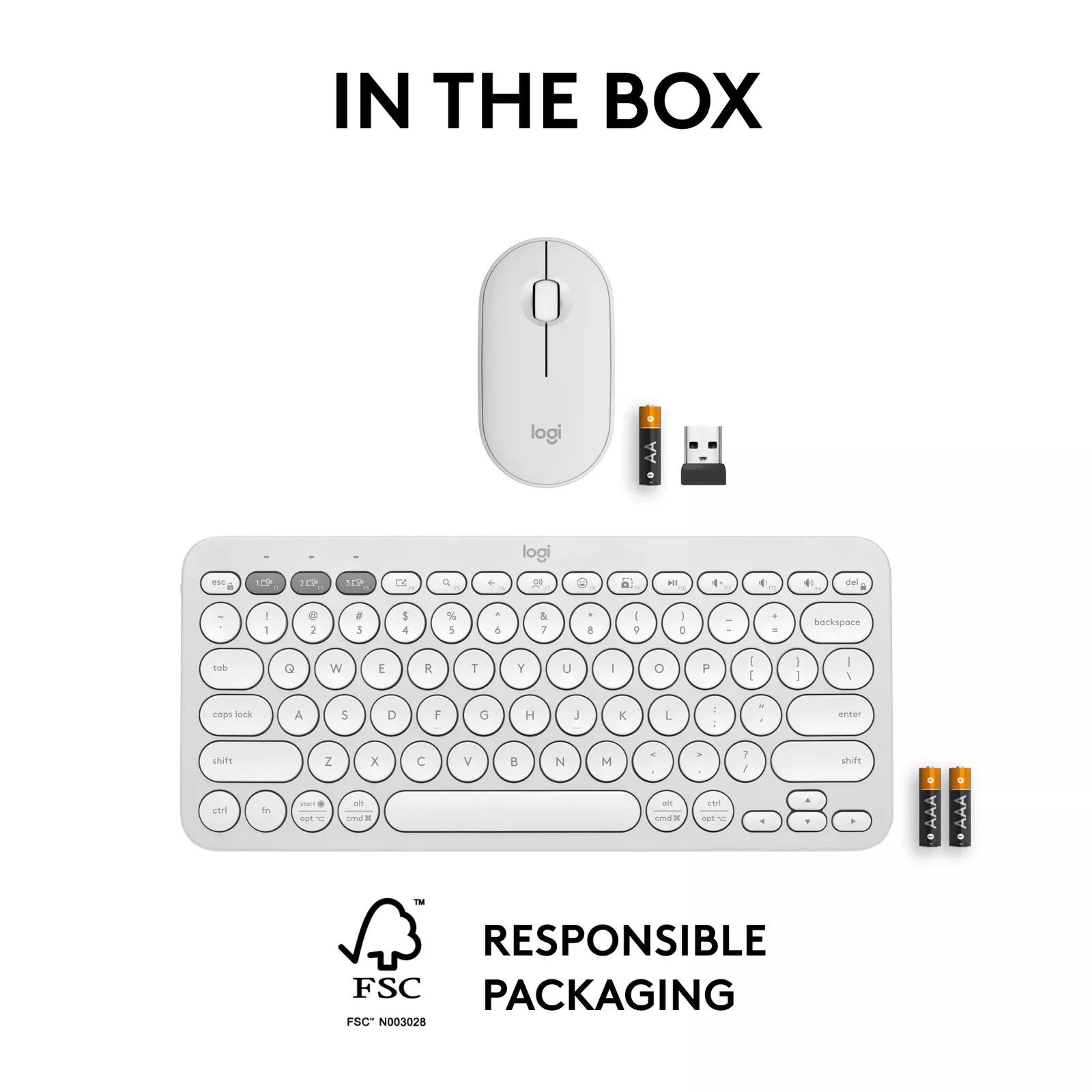 Logitech Pebble 2 Combo Wireless Keyboard and Mouse USB Type A Wireless  Bluetooth Keyboard Tonal Rose USB Type A Wireless Bluetooth Mouse Optical  4000 dpi 3 Button Scroll Wheel Tonal Rose AA