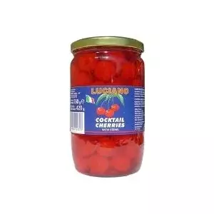 Burka Luciano kokteiļķiršu ar kātiņiem 720 ml (420 g)