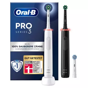 Oral-B Pro 3 Pieaugušo Rotējošā zobu suka Melns, Balts