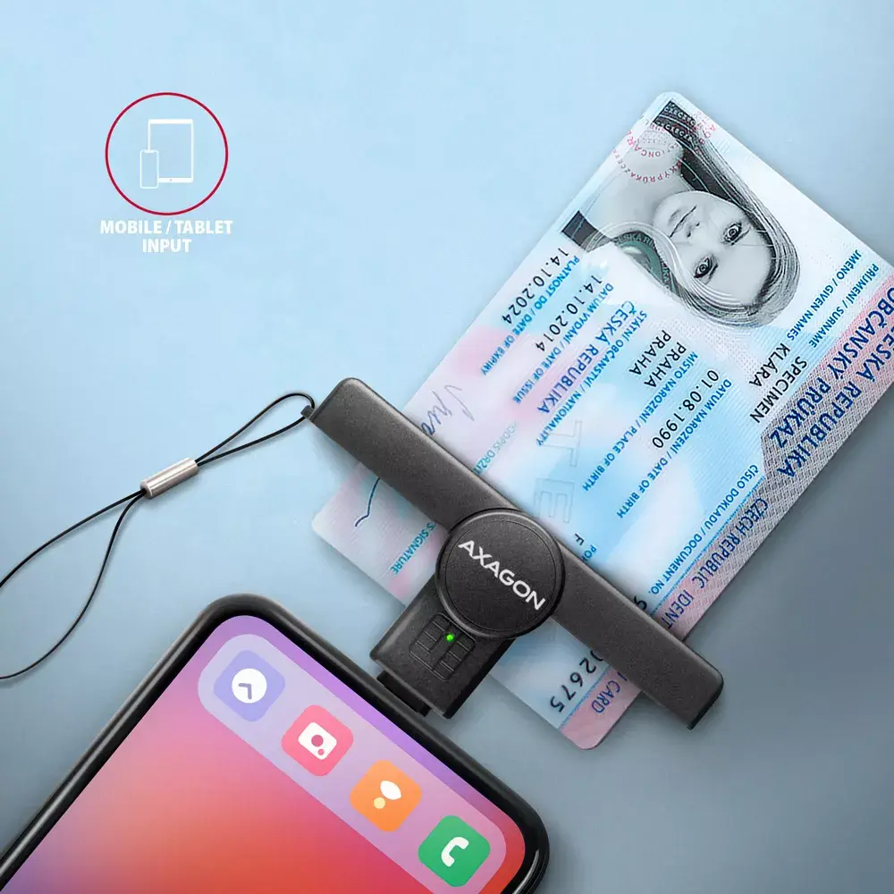 Считыватель смарт-карт Axagon CRE-SMPC USB-C Photo 3