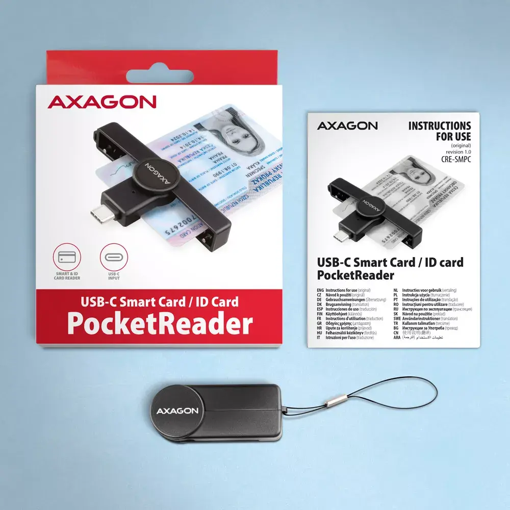 Считыватель смарт-карт Axagon CRE-SMPC USB-C Photo 7
