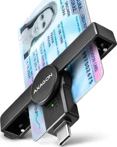 Viedkartes lasītājs Axagon CRE-SMPC USB-C melns