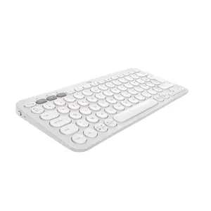 Компактная мини-клавиатура Logitech Pebble Keys 2 K380s — RF Wireless + Bluetooth, QWERTY US International, белая