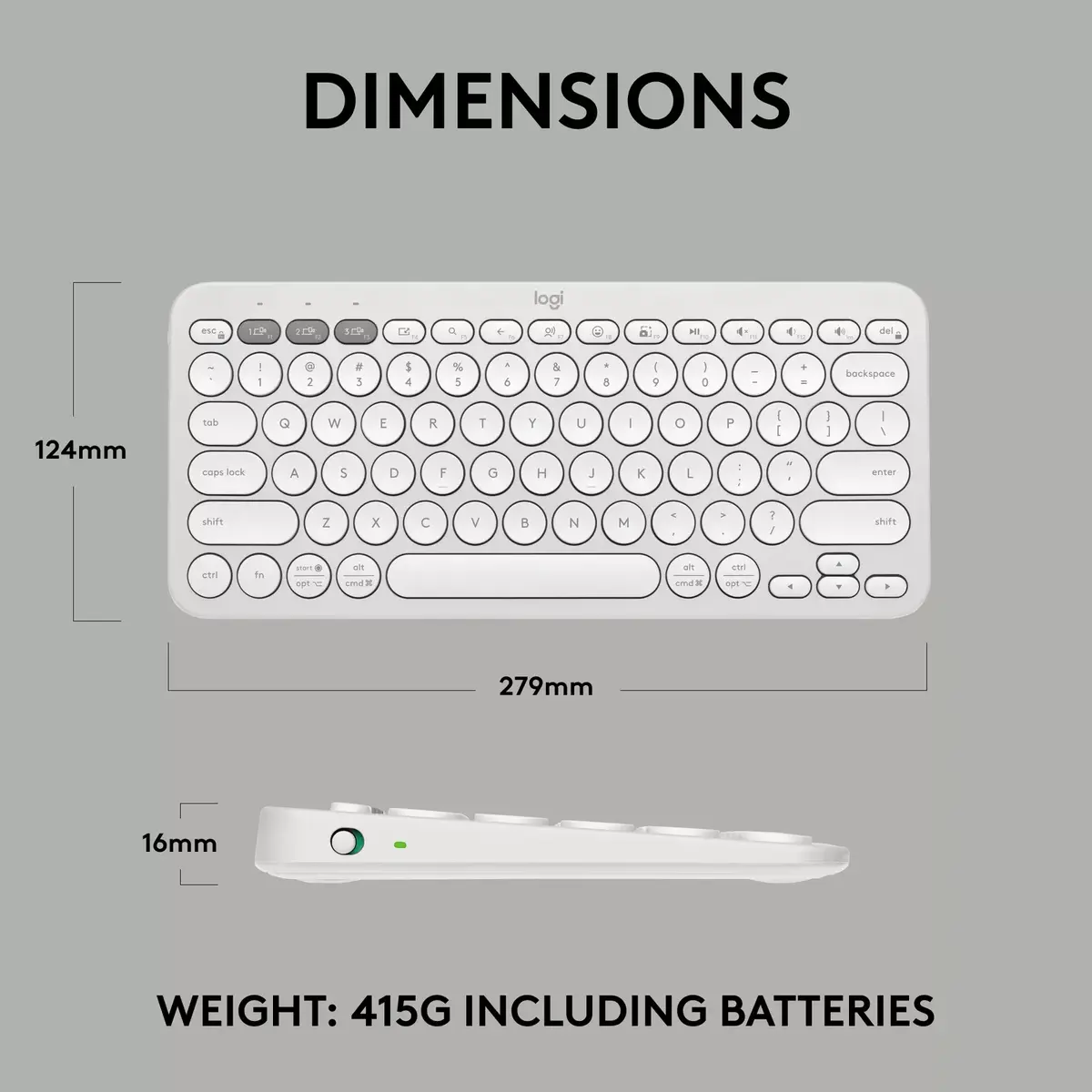 Logitech Pebble Keys 2 K380s kompakta mini tastatūra Photo 10