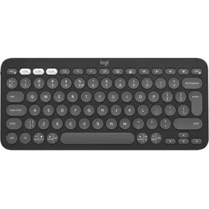 Logitech Pebble Keys 2 K380s tastatūra RF bezvadu sakari + Bluetooth QWERTY US International Grafīts