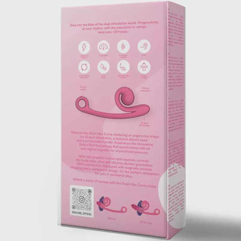 Snail Vibe SVibe Curve силиконовый двойной вибратор Photo 5