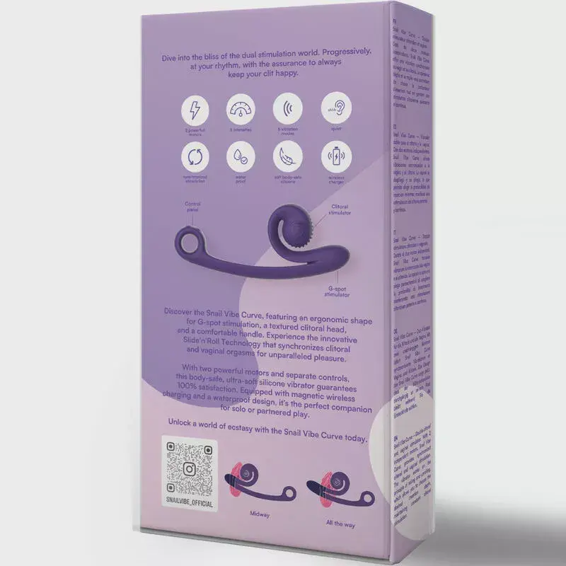 Вибратор Snail Vibe SVibe Curve — силикон, двойные моторы Photo 5