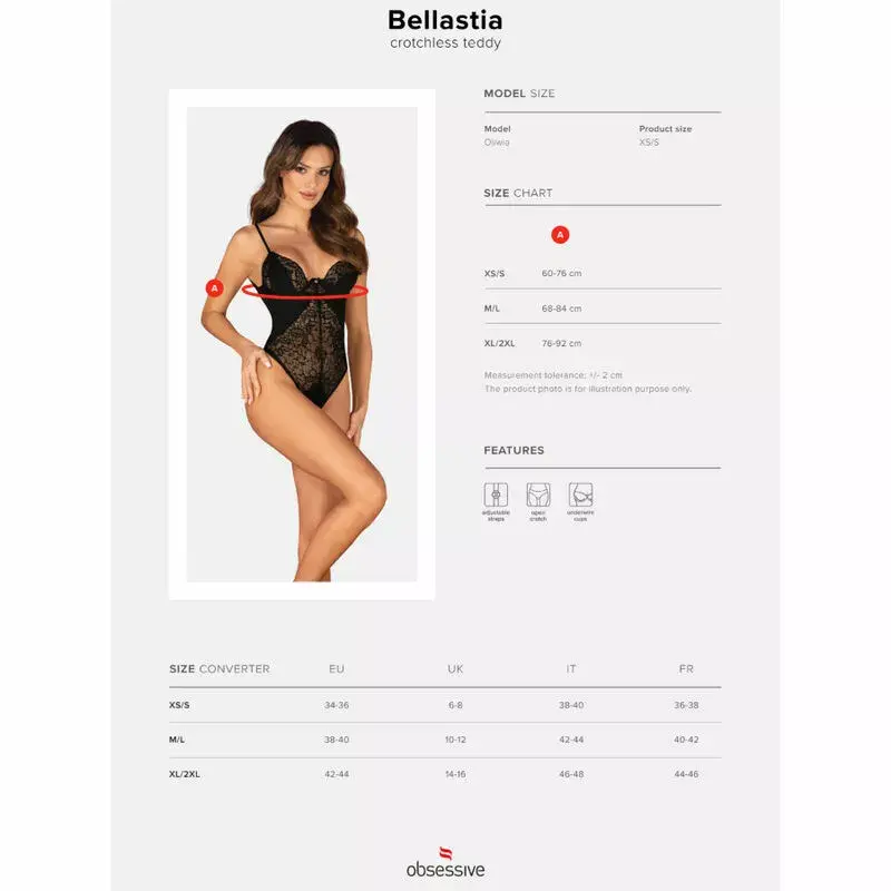 Bodysuit Obsessive D-236064 Black Photo 7