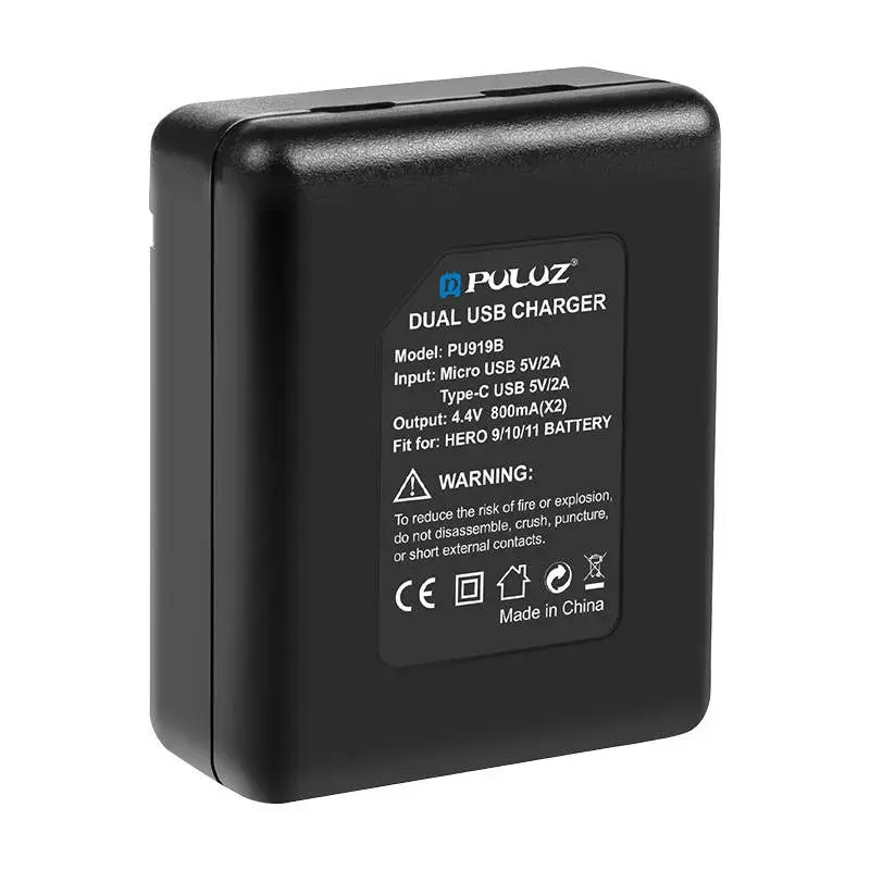 Puluz PU919B 2-slot charger for GoPro Hero 9/10/11/12 Photo 4