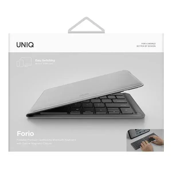 Складная Bluetooth-клавиатура UniQ Forio Chalk Gray Photo 2