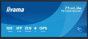 iiyama TE10518UWI-B1AG Signage Display 104.6" LED 5K Ultra HD Touchscreen Wi-Fi Android Black