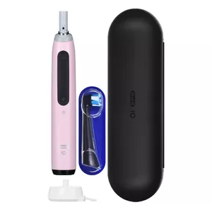 Electric toothbrush BRAUN Oral‑B iO5 Pink — rotating-oscillating, 5 modes, pressure sensor, Li‑Ion battery, charger, travel pouch