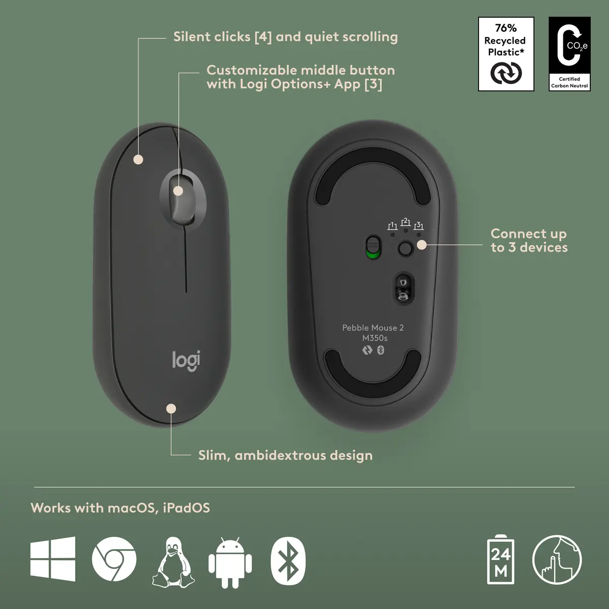 Logitech Pebble 2 Combo for Mac Keyboard and Mouse Photo 12