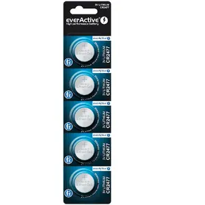Button lithium battery everActive CR2477 3V, 24.5 mm x 7.7 mm, 800 mAh — pack of 5