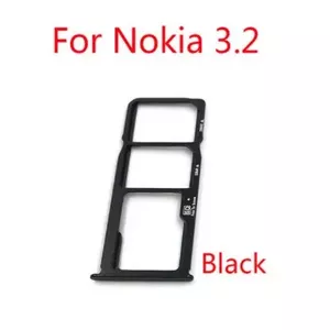 SIM card holder for Nokia 3.2, black — replacement SIM tray PS‑M‑SIM‑NOK3.2‑BL