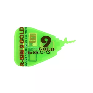 SIM card holder HQ R-SIM 9 Gold — adapter for dual SIM support