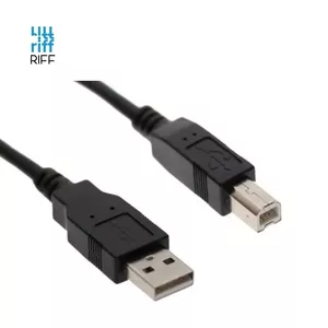 Riff USB 2.0 A Plug AM-BM printera kabelis 1,5 m/ melns