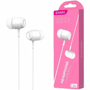 iKAKU KSC-381 Universālas Vieglas HiFi In-Ear Austiņas 3.5mm ar Mikrofonu 1.2m Baltas
