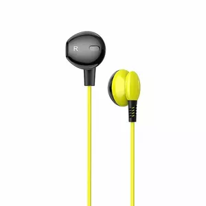  iKaku KSC-379 Universālas Vieglas HiFi In-Ear Austiņas 3.5mm ar Mikrofonu 1.2m Dzeltenas