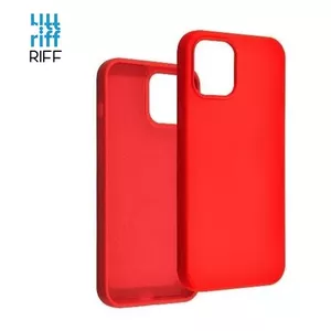 Aizmugurējais vāciņš Riff iPhone 13 — silikona, plāns, mīksts auduma iekšpuse, sarkans