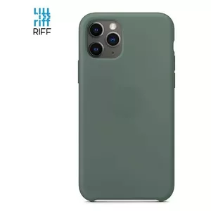 Silikona maciņš Riff iPhone 14 Pro zaļš ar mīkstu šķiedras oderi