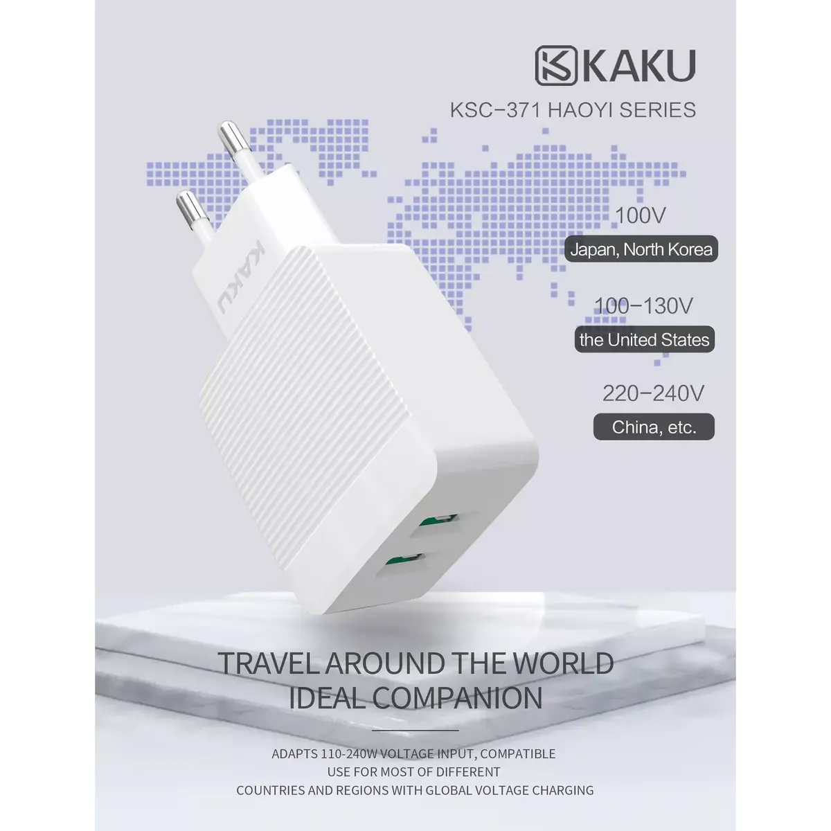 Kaku KSC-371 2in1 Smart Charger + USB to Lightning Cable Photo 3