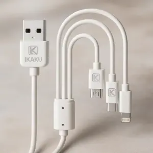 iKaku KSC-078 3in1 Type-C / Lightning / Micro USB charging cable 1m White