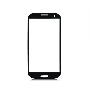 LCD ekrāna stikls priekš Samsung Galaxy S3 GT-i9300 Black HQ