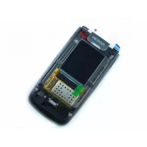 Displejs LCD + LCD vāciņš Nokia 6600 Fold Black