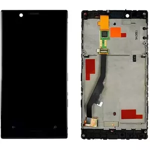 LCD ekrāns priekš Nokia 720 Lumia ar sensoru un rāmi Black HQ