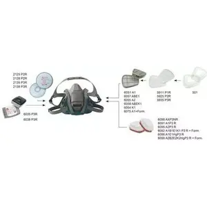 Respirators 3M 7100104327 ar P100 filtriem, regulējamas siksniņas