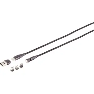 USB-C Magnet Cable ShiverPeaks 14-19021 6in1 60W magnetic multi-connector cable