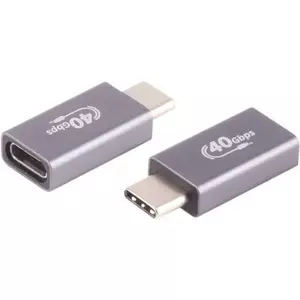 Адаптер USB-C ShiverPeaks Pro 4.0 Metal, USB-C на USB-C, металлический корпус