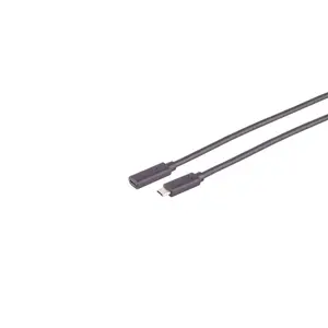 USB кабель S/CONN 13-44015 USB 3.2 Gen 2x2 0.5 м USB C Черный