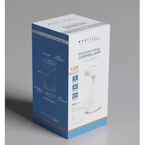 Battery-powered camping lantern MONTIS MT101 — LED 5.7W / 475 lm, white, Micro-USB charging, Alkaline/Li‑Ion