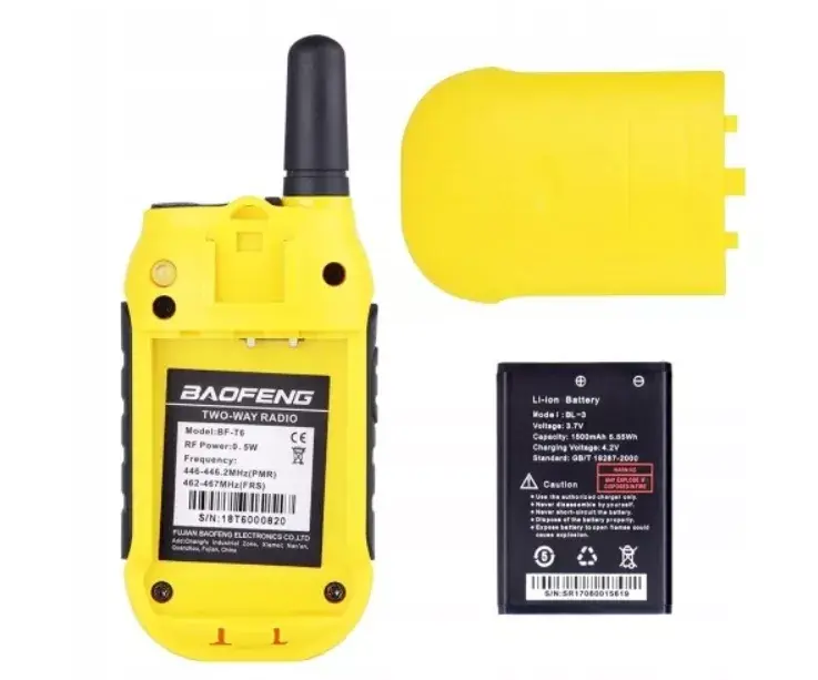 Рация Baofeng BF-T6 Panda Yellow Photo 5