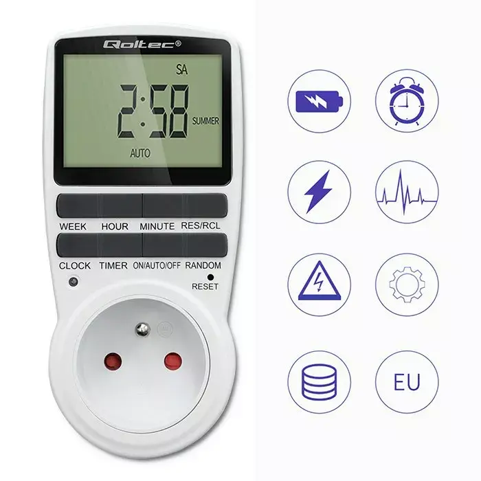 Elektronisks taimeris QOLTEC PC0628 LCD 24h Photo 7