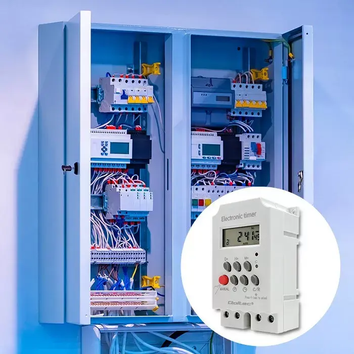 DIN sliedes taimeris QOLTEC PC0629 — 24V 16A Photo 4