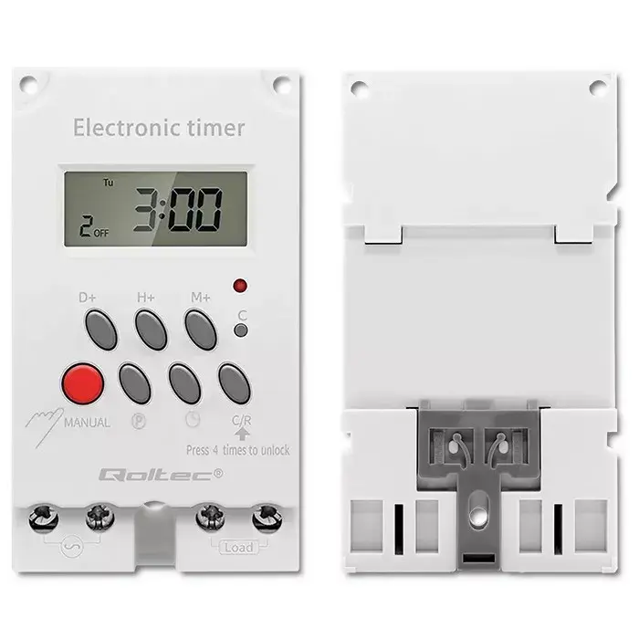 DIN sliedes taimeris QOLTEC PC0629 — 24V 16A Photo 8