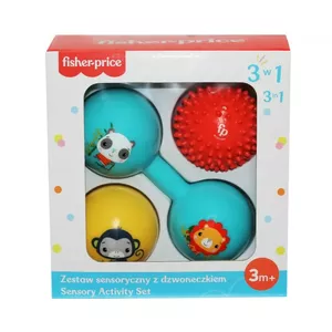 Набор сенсорный с колокольчиком 3в1 Epee Fisher Price – детская игрушка, мультисенсорный набор
