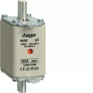 Hager LNH0125M NH00 Fuse Link 125A 500V gG