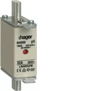 Hager LNH0032M NH000 32A 500V gG Fuse Link