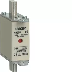 Плавкая вставка Hager LNH0016M NH000 16A 500V gG