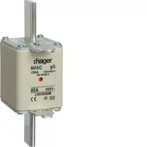 Hager LNH3080M NH3C Fuse Link 80A 500V gG