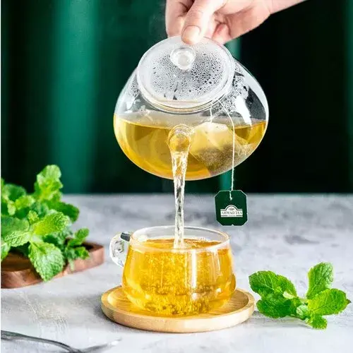 Ahmad Tea Mint Green 25 пакетов — зелёный чай с мятой Photo 4