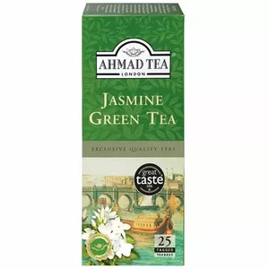 Tea Ahmad Tea Jasmine Green — 25 pyramid tea bags, green tea with jasmine