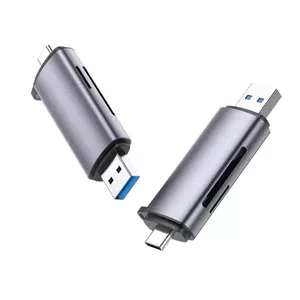 Kārtu lasītājs Ugreen 50706 USB/Micro-USB Sudrabs SD MicroSD