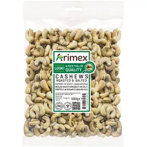 Roasted Salted Cashews Arimex 500 g – snack nuts, ready-to-eat
