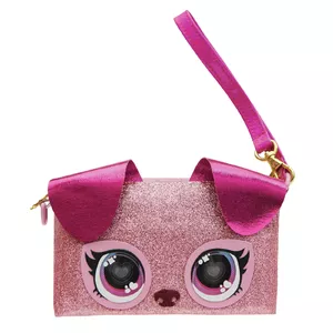 Purse Pets , Keepin’ It Clutch Dazzling Diva Puppy Pet Toy and Wristlet Purse with Light up Rainbow Eyes, Kids Toys for Girls Ages 4 and up